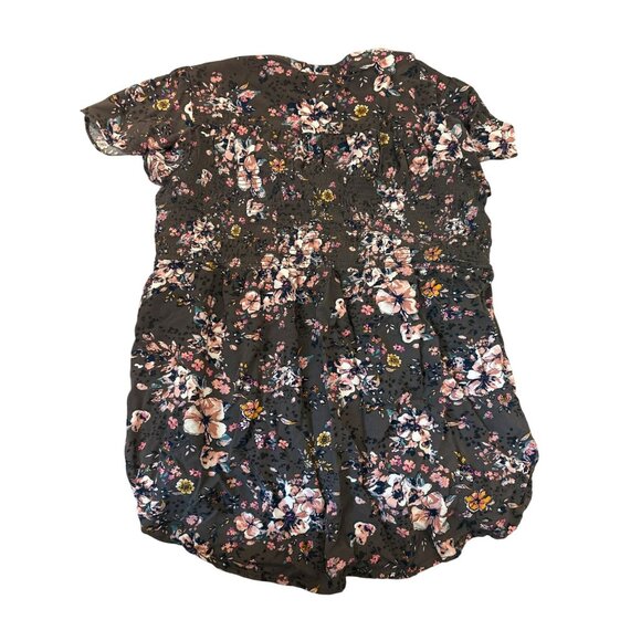 Knox Rose Womens S All Over Floral Button-Front Blouse Cottage Core Smocked - Picture 4 of 4